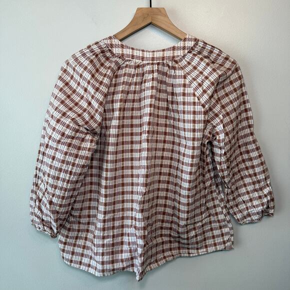 Universal Thread Women's Long Sleeve Plaid Print Blouse Size X-Small - Picture 6 of 6